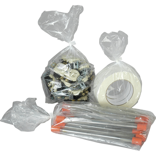 Poly Bags, Open Top, 18" x 7", 1 mils Les Fournitures Industrielles Méga