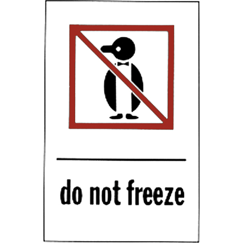 "Do Not Freeze" Special Handling Labels, 6" L x 4" W, Red on White Les Fournitures Industrielles Méga