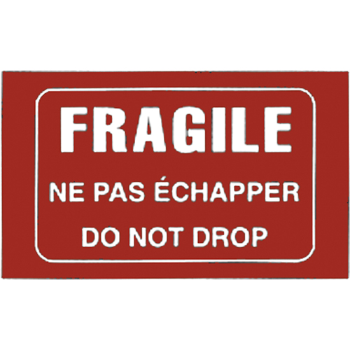 &eacute;tiquettes pour traitement sp&eacute;cial bilingues Fragile, 5" lo x 3" la, Blanc/rouge Les Fournitures Industrielles Méga