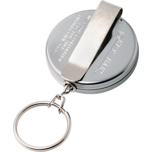Original Series Retractable Keychain, Chrome, 24" Cable, Belt Clip Attachment Les Fournitures Industrielles Méga