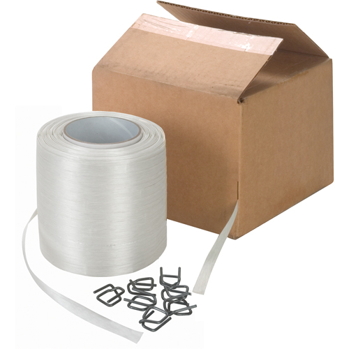 Bonded Cord Strapping, Polyester, 1/2" W x 750' L Les Fournitures Industrielles Méga