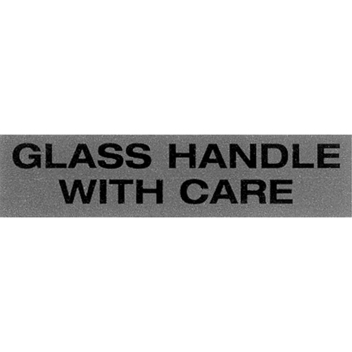 &eacute;tiquettes pour traitement sp&eacute;cial Glass Handle with Care, 5" lo x 2" la, Noir/rouge Les Fournitures Industrielles Méga