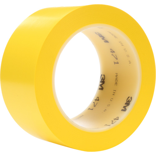 471 Vinyl Tape, 50.8 mm (2") W x 32.9 m (108') L, 5.3 mils, Yellow Les Fournitures Industrielles Méga