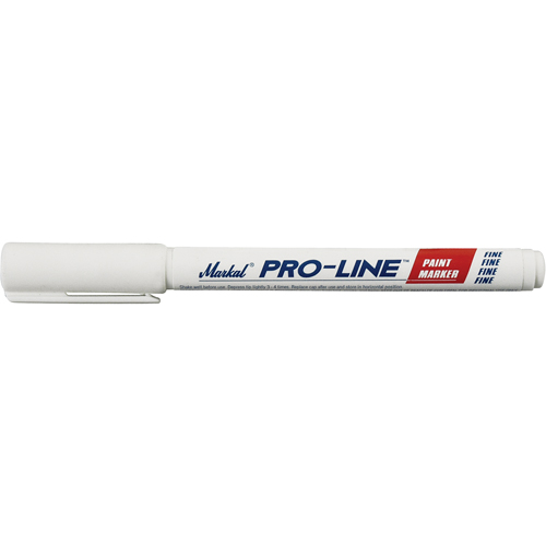 Marqueurs &agrave; peinture fins Pro-Line, Liquide, Blanc Les Fournitures Industrielles Méga