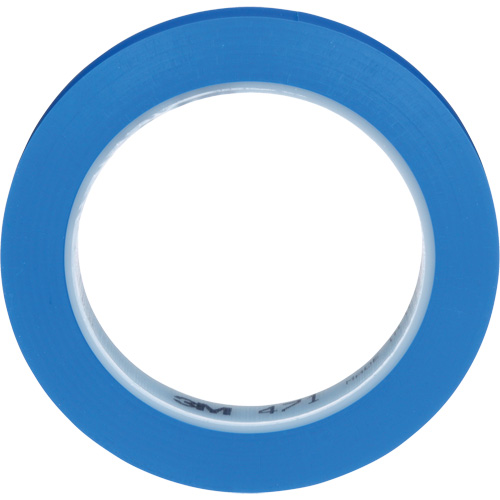 471 Vinyl Tape, 12 mm (1/2") W x 32.9 m (108') L, 5.3 mils, Blue Les Fournitures Industrielles Méga