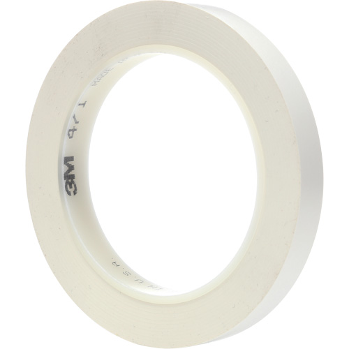 471 Vinyl Tape, 12 mm (1/2") W x 32.9 m (108') L, 5.3 mils, White Les Fournitures Industrielles Méga