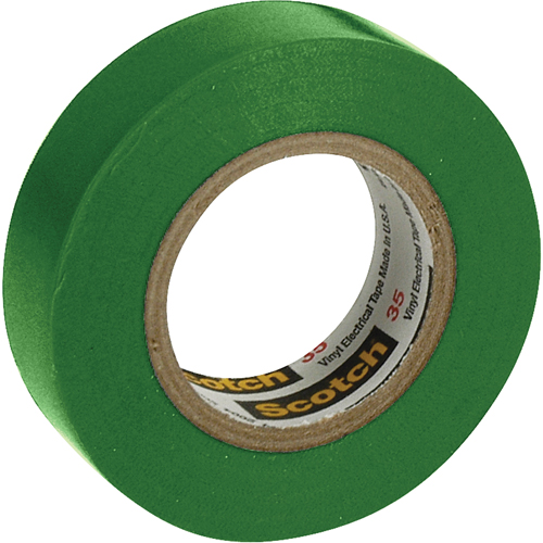 Rubans en vinyle pour codage en couleurs 35 Scotch, 12,7 mm (1/2") x 6,1 m (20'), Vert, 7 mils Les Fournitures Industrielles Méga