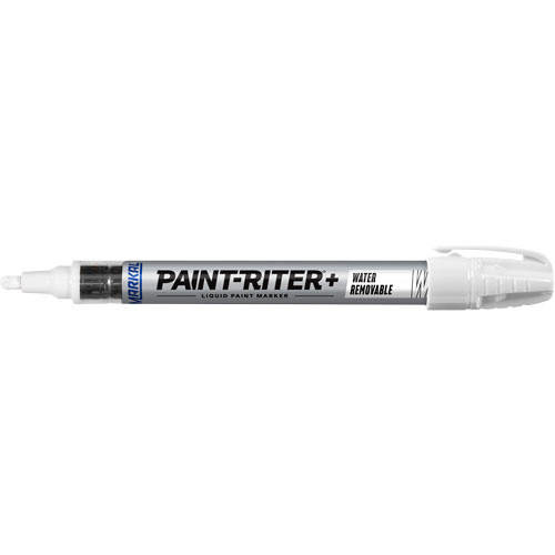 Marqueurs &agrave; la peinture nettoyable &agrave; l'eau Paint-Riter+, Liquide, Blanc Les Fournitures Industrielles Méga