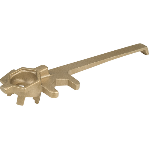 Deluxe Plug Wrenche, 1-1/4" Opening, 9" Handle, Non-sparking brass alloy Les Fournitures Industrielles Méga