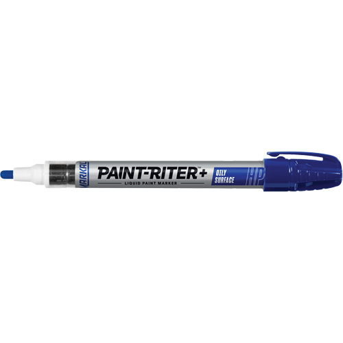 Paint-Riter&reg; + Oily Surface Marker, Liquid, Blue Les Fournitures Industrielles Méga