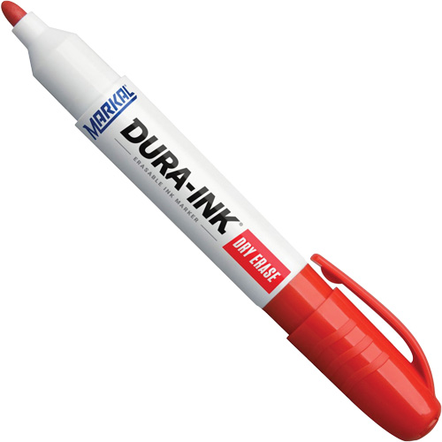 Dura-Ink&reg; Dry Erase Ink Markers, Red, Bullet Tip Les Fournitures Industrielles Méga