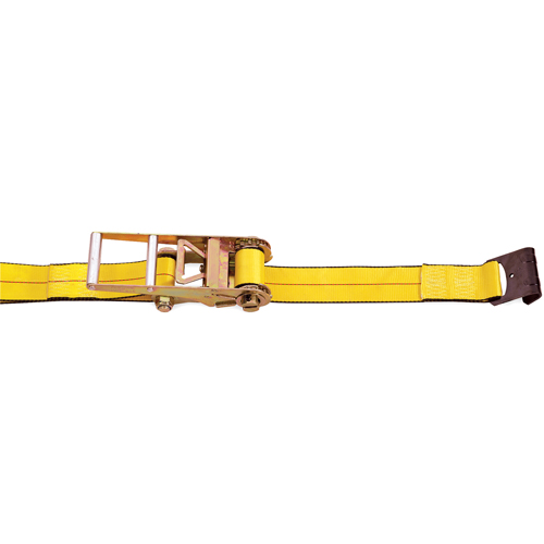 Tendeurs d'arrimage &agrave; cliquet, Crochet plat, 3" , 30' , Charge d'utilisation max. 5400 lb (2450 kg) Les Fournitures Industrielles Méga