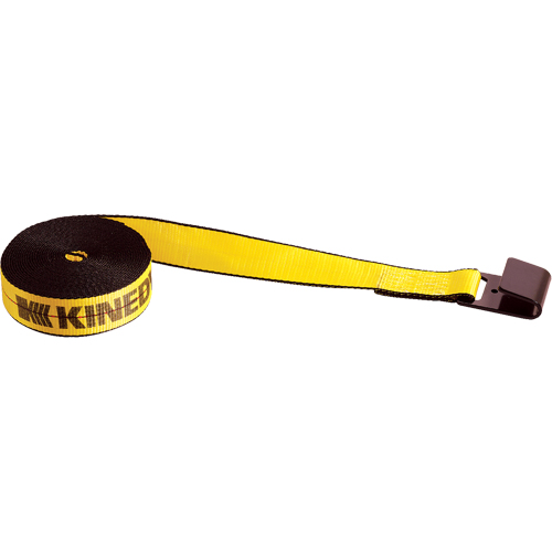 Winch Straps, Flat Hook, 2" W x 30' L, 3335 lbs. (1513 kg) Working Load Limit Les Fournitures Industrielles Méga