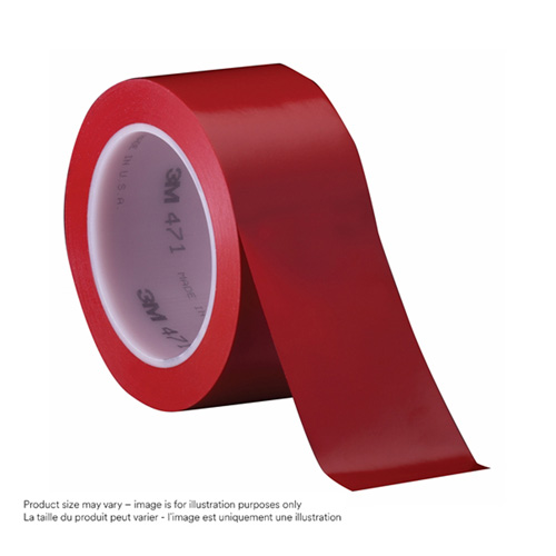 471 Vinyl Tape, 38 mm (1-1/2") W x 32.9 m (108') L, 5.3 mils, Red Les Fournitures Industrielles Méga