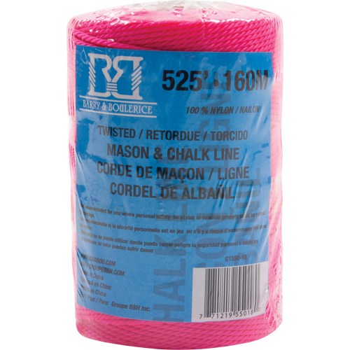 Mason/Chalk Line Rope, 525', Nylon Les Fournitures Industrielles Méga