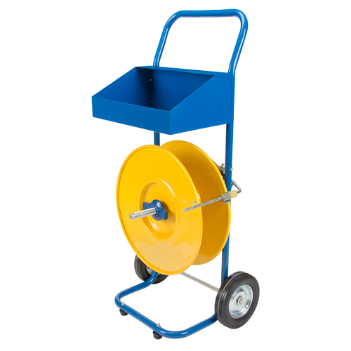 Strapping Dispenser, Polyester/Polypropylene Straps, 8" Core Dia., 8" Roll Width Les Fournitures Industrielles Méga