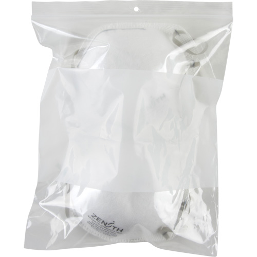 Sacs en poly avec espace inscriptible blanc, Refermable, 10" x 8", 2 mils Les Fournitures Industrielles Méga