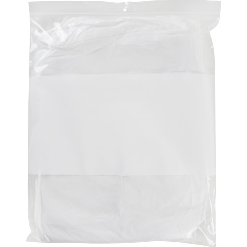 Sacs en poly avec espace inscriptible blanc, Refermable, 15" x 12", 2 mils Les Fournitures Industrielles Méga