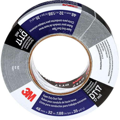 Ruban adh&eacute;sif super robuste DT17, 17 mils, Noir, 48 mm (2") x 32 m (105') Les Fournitures Industrielles Méga