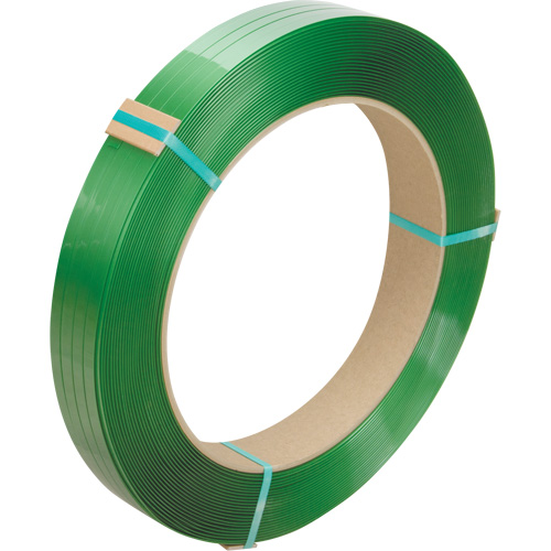 Feuillard, Polyester, 1/2" la x 3380' lo, Vert, Calibre Manuel Les Fournitures Industrielles Méga