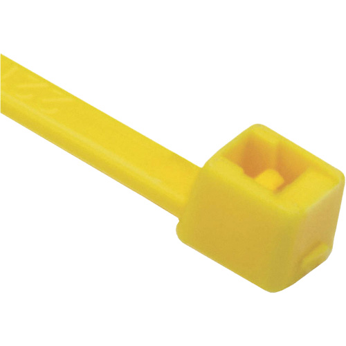 T Series Cable Ties, 8" Long, 50 lbs. Tensile Strength, Yellow Les Fournitures Industrielles Méga