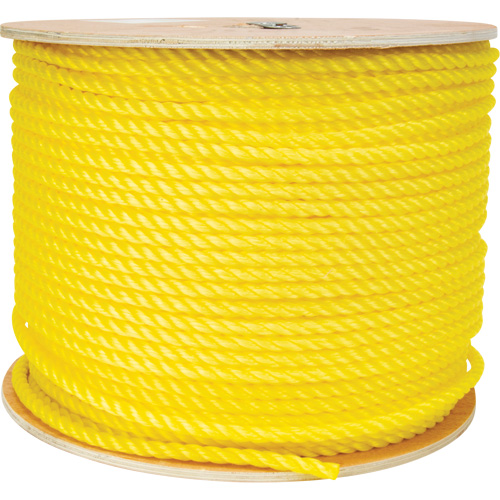 3/8" Braided Yellow Rope, Polypropylene, 630' Les Fournitures Industrielles Méga