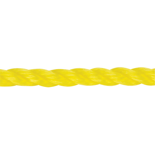 3/8" Braided Yellow Rope, Polypropylene, 630' Les Fournitures Industrielles Méga