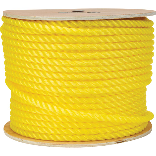 Corde jaune tress&eacute;e 1/2", Polypropyl&egrave;ne, 335' Les Fournitures Industrielles Méga