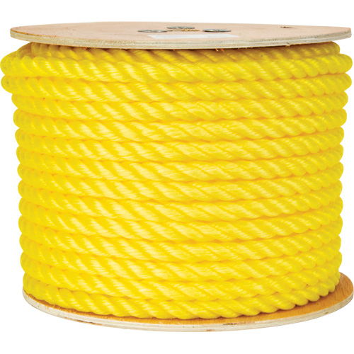 Corde jaune tress&eacute;e 5/8", Polypropyl&egrave;ne, 200' Les Fournitures Industrielles Méga