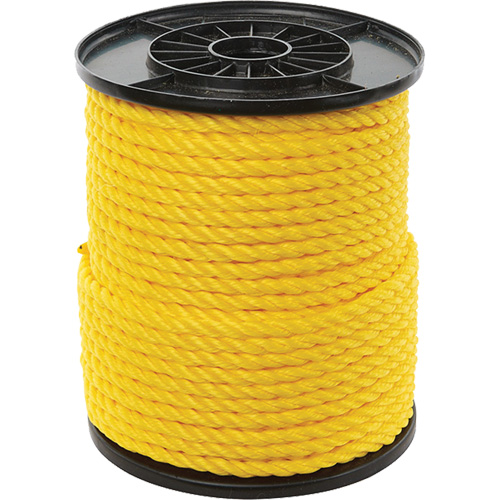 Corde torsad&eacute;e jaune &agrave; trois brins 3/8", Polypropyl&egrave;ne, 250' Les Fournitures Industrielles Méga