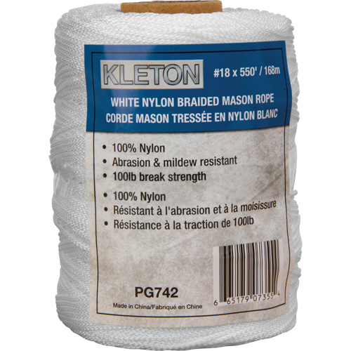 #18 Braided Mason Rope, Nylon, 550' Les Fournitures Industrielles Méga
