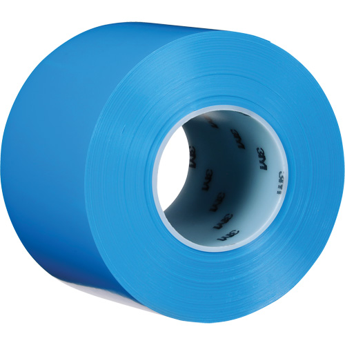 Ruban de marquage de planchers durable 971, 4" x 108', Vinyle, Bleu Les Fournitures Industrielles Méga