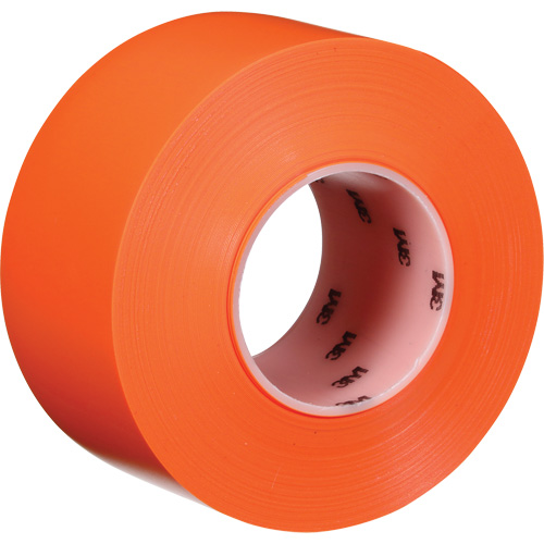 Durable Floor Marking Tape 971, 3" x 108', Vinyl, Orange Les Fournitures Industrielles Méga
