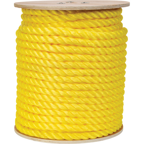 Corde jaune tress&eacute;e, Polypropyl&egrave;ne, 300' Les Fournitures Industrielles Méga