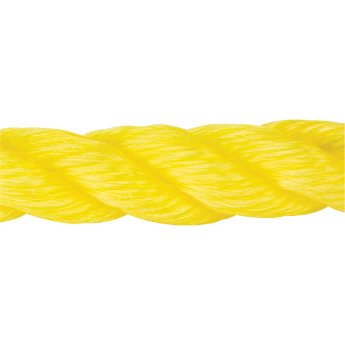 Corde jaune tress&eacute;e, Polypropyl&egrave;ne, 300' Les Fournitures Industrielles Méga