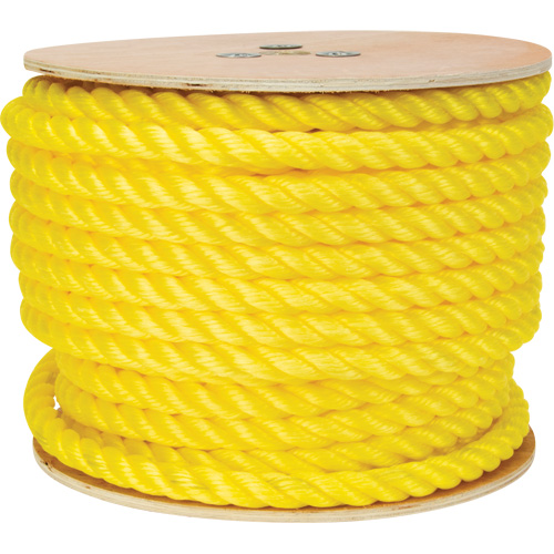 Corde jaune tress&eacute;e, Polypropyl&egrave;ne, 144' Les Fournitures Industrielles Méga