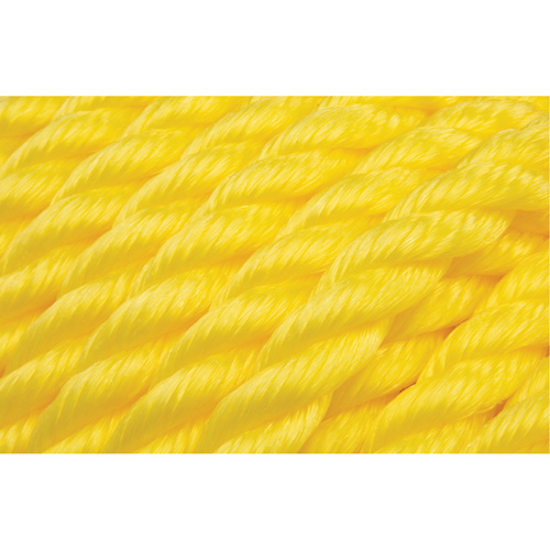 Corde jaune tress&eacute;e, Polypropyl&egrave;ne, 144' Les Fournitures Industrielles Méga