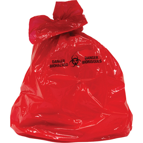 Waste Bags, Bio-Hazard, 38" L x 30" W, 2 mils Les Fournitures Industrielles Méga