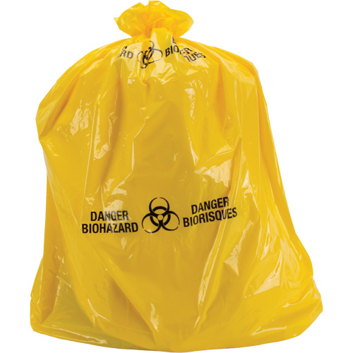 Waste Bags, Bio-Hazard, 60" L x 36" W, 6 mils Les Fournitures Industrielles Méga