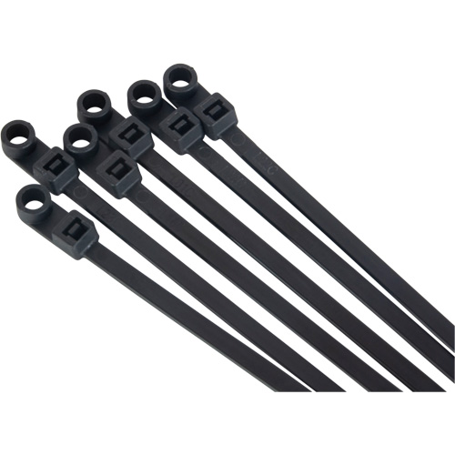 Attache-c&acirc;ble &agrave; visser, Longueur 8", R&eacute;sistance &agrave; la traction 50 lb, Noir Les Fournitures Industrielles Méga