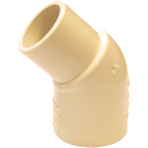 Raccord coude 45° m&acirc;le et femelle Flowguard Gold, Chantepleure x noeud, PVC-C, 1/2" Les Fournitures Industrielles Méga