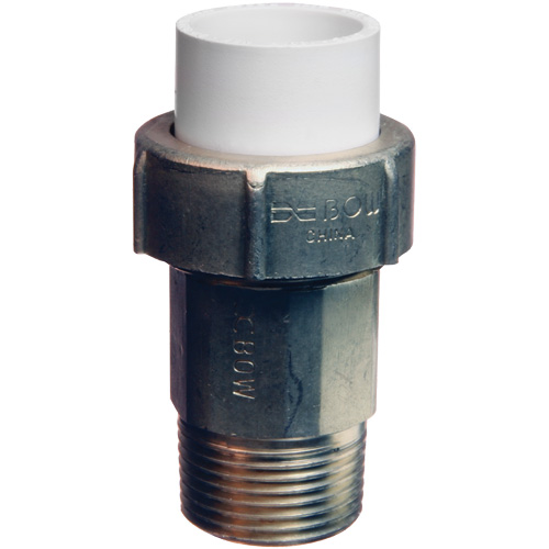 Pipe Union, 1" x 3/4", Brass/CPVC, Hub x Pex Barb Les Fournitures Industrielles Méga