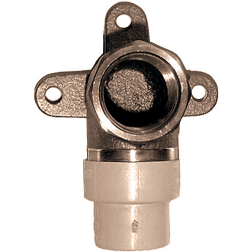 Coude applique 90° monobloc, Noeud x FPT, Laiton/PVC-C, 3/4" Les Fournitures Industrielles Méga