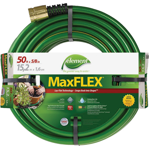 Boyau d'arrosage Element MaxFlex, Copolym&egrave;re, 5/8" dia x 50' Les Fournitures Industrielles Méga
