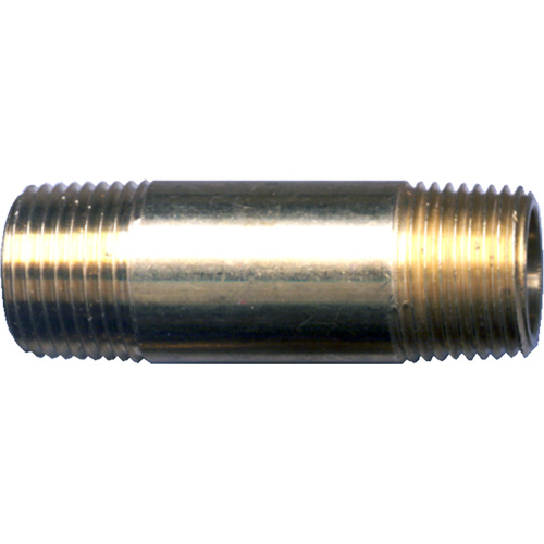Long Pipe Nipple, Brass, 1/4", NPT x NPT Les Fournitures Industrielles Méga
