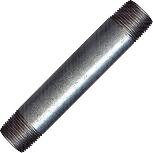 Long Pipe Nipple, Galvanized, 1/2", NPT x NPT Les Fournitures Industrielles Méga
