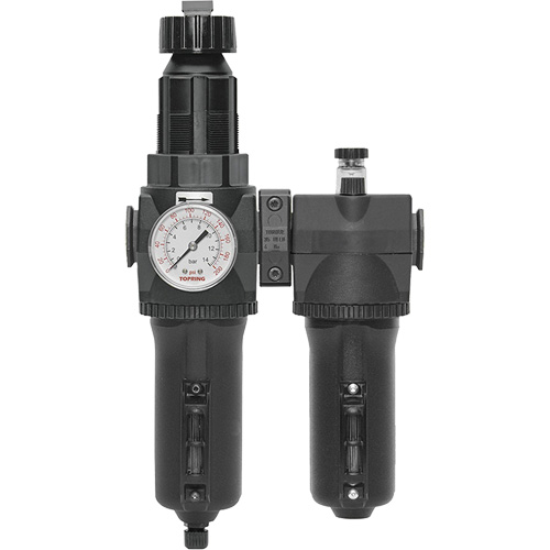 Manual Drain Filter, Regulator & Lubricator with Metal Bowl & Gauge Modulair 400, 1/2" NPT Les Fournitures Industrielles Méga