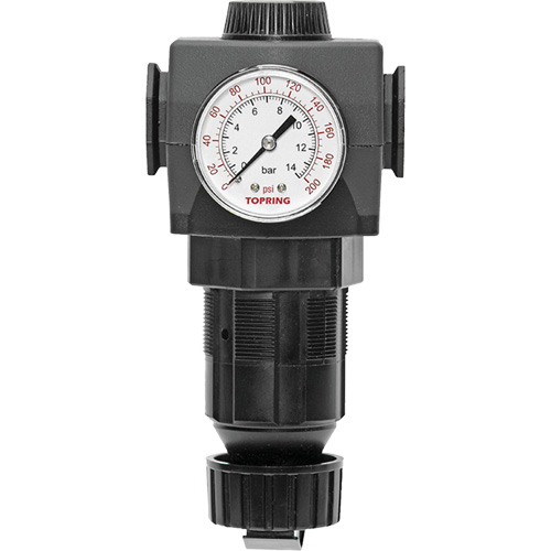 D&eacute;tendeur avec jauge Modulair 400, 3/4" NPTF, PSI max. de 125 PSI, Canalisation/Modulaire Les Fournitures Industrielles Méga