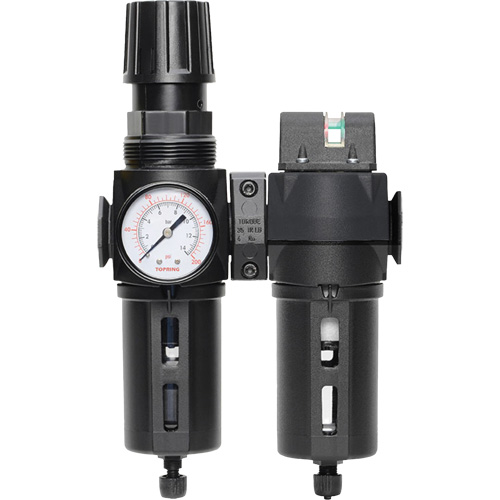 Filtre/d&eacute;tendeur & filtre coalescent Modulair 300 avec bol standard & drain manuel, 3/8" NPTF, 150 psi, Capacit&eacute; de 5,12 oz liq Les Fournitures Industrielles Méga