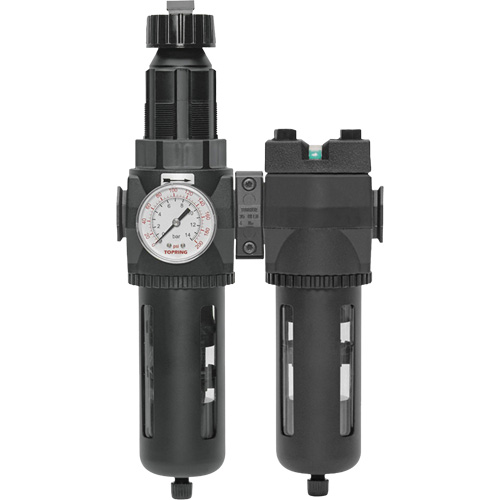 Filtre/d&eacute;tendeur & filtre coalescent Modulair 400 avec bol standard & drain manuel, 3/4" NPTF, 150 psi, Capacit&eacute; de 9,13 oz liq. Les Fournitures Industrielles Méga